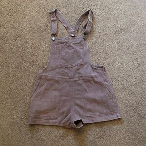 Women's Purple Overall Shorts